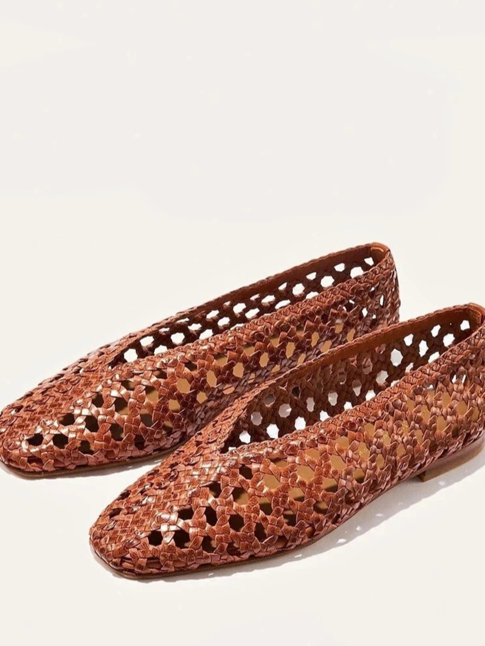 Margaux The Woven Paz Woven Brown Flats